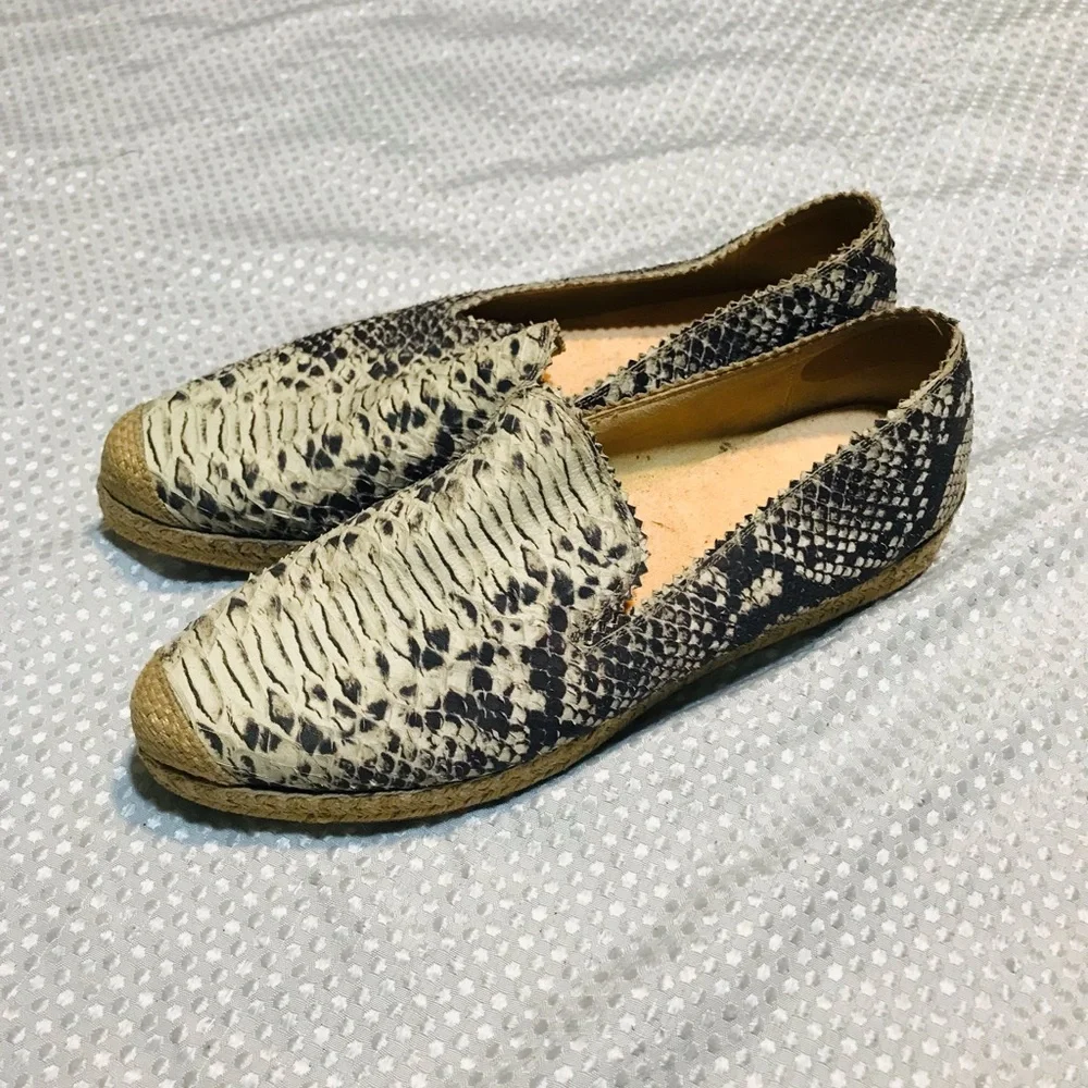 Stuart weitzman catalán snake espadrilles